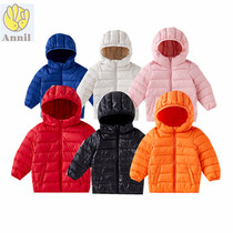 Annai childrens clothing 2019 winter new mens and womens childrens neutral short light down jacket AM945503