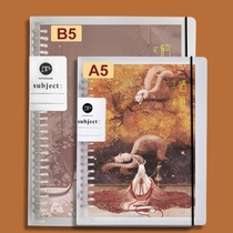 Simple College student a5b5 loose-leaf notebook detachable buckle retro grid super thick national tide male and female wrong question Book
