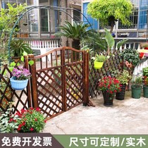Outdoor anti-corrosion wooden fence door Courtyard decoration grid solid wood door Vegetable field Garden yard pastoral fence small wooden door