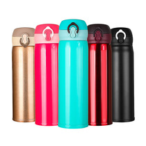 Explosion-proof water cup bouncing cover thermos cup outdoor vacuum insulation custom advertising gift cup stainless steel logo