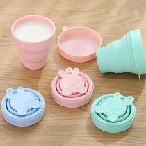  Folding cup Portable mouthwash cup Telescopic cup Outdoor folding cup Silicone folding water cup Travel folding cup