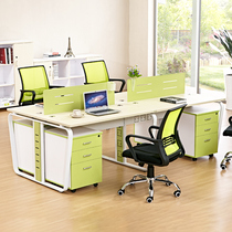 Guangzhou office furniture simple modern 24 people desk work staff table screen four people Office table and chair