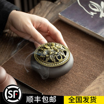 Moshou ceramic household indoor sandalwood stove for Buddha pan incense for mosquito incense stove agarwood incense plug small aromatherapy stove