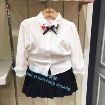 EK Clothing and Childrens Clothing Delivery in Spring 22 New Delivery Girls White Long-sleeved T-shirt EKLWC 6221R