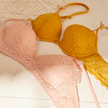 Venus Blessing Sexy French Lingerie Set Womens Thin No Steel Ring Small Chest Gresses on Tor Lace Bra