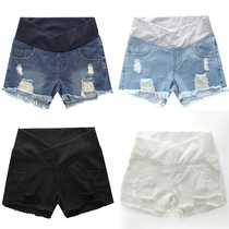 Pregnant women denim shorts summer wear low waist shorts summer new spring fashion tide mom loose pants
