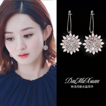 2021 new earrings female Korean temperament flower earrings earring buckle versatile advanced earrings tide