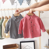 Children Long Sleeve Shirt Spring Autumn Pure Cotton Thin 12345610 Year Old Boy Plaid Shirt Classic Baby Girl Shirt