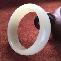 Xinjiang Hetian jade bracelet white jade bracelet and final material Small circle diameter 51mm Wangfu jade bracelet