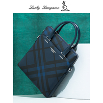 LUCKY KANGAROO MENs LEATHER BAG HANDBAG BUSINESS BRIEFCASE SHOULDER BAG MESSENGER bag CASUAL Korean bag