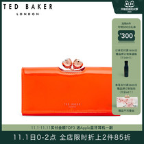 TED BAKER Lady sweet solid color patent leather long wallet