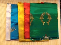 Buddhism eight auspicious good quality high-grade silk satin embroidery jacquard 260cm * 48cm
