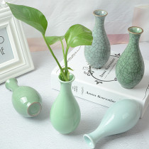 Longquan celadon flower Ware home decoration tea ceremony ornaments ceramic flower Ware hydroponic creative simple small vase