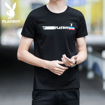  Playboy summer cotton bottoming shirt new mens T-shirt top 2021 mens Korean short-sleeved T-shirt men