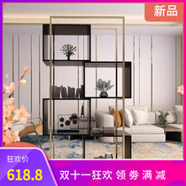 Post-modern bookshelf shelf simple living room stainless steel bookshelf floor metal light luxury office bookcase display stand