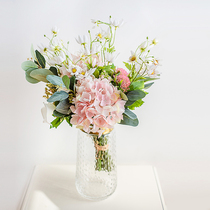 Nordic emulated floral bouquet Flowers Fake Flowers Living-room Vases Decoration Embroidered Ball Table Flower Art Suit Dry Flower Furnishing