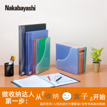 Desk Book Containing Box Transparent Colorful Tabletop Student Book Finishing Box Book Stand Shelf Document Shelf