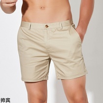 Mens thin casual suit shorts straight three-piece pants British Korean slim shorts tide male youth 3 Points West