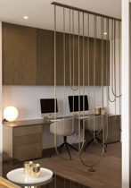 Simple modern screen partition stainless steel metal custom entrance into the home electroplating industrial wind iron glass Nordic