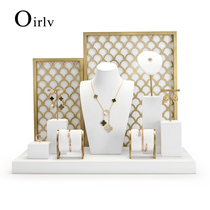Multi-treasures high-end minimalist fashion Jewelry Show Show show Showcase Props White with Shop Window Ornament Display