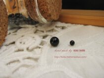 Black Agate material patch with doll with eye beads 3mm4mm5mm6mm