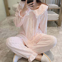 Coral velvet pajamas womens autumn and winter thickened flannel spring flannel home clothes net red large size 2020 new suit