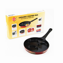 South Korea Imports Hot Sell 3 Holes Egg Frying Pan Nonstick Pan Branded Pan Mini Cute Fried Eggs Flat Bottom Pan 24cm