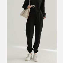 Rui Shih capsule series comfortable and fashionable Joker elastic waist knitted sports casual pants womens guard pants spring and autumn p z