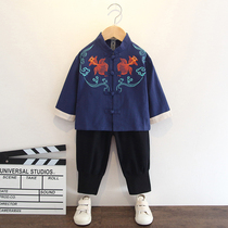 Hanfu boys spring and autumn Chinese style ancient dress children Super fairy catch Zhou Tang costume baby retro autumn costume