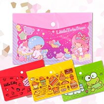 Genuine Hong Kong lazy egg brother big eye Frog Gemini test papers Multi-function office data storage file bag A5