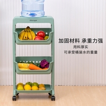 Kitchen shelf floor multi-layer fruit and vegetable shelf vegetable basket small cart basket storage supplies