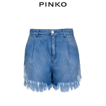 PINKO Women Tassel Decorative Denim Shorts 1J10EWY5X8