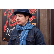 China total generation spot] Dutch Indigo People hand made blue dye Indigo scarf ONO retro