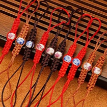 Pure hand woven teapot jade wire rope sub-set Gongfu tea with tea path accessories Purple Sand Pot anti-fall cover anti-fall