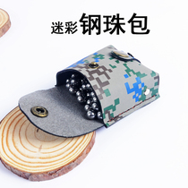 Outdoor camouflage super fiber slingshot steel ball bag storage bag steel ball bag