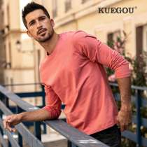 Special price] Pure cotton mens long sleeve T-shirt letter printed blouse male and American minimalist around the bottom compassionate spring 7723