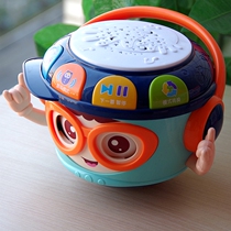 Net red projection tumbler hand drum 0-1 year old children beat drum 6-12 months baby music baby toy