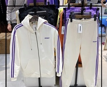  South Korea officially authorized NERDY21 new sportswear suit pure cotton contrast color hooded zipper jacket sweater