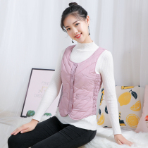 New middle-aged and elderly down cotton vest thickened Korean version slim slim slim vest female model short