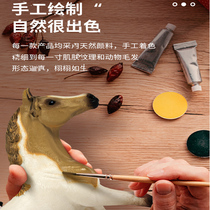 Genuine childrens DIY coloring white embryo painting simulation animal dinosaur model set static plastic painting toy