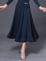 Real Madrid Latin womens dance suit new Morden dance dress splicing grid dotted with large hem skirts practice suits half-body dress