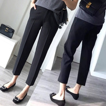 Pregnant Woman 2022 Spring Autumn Season New Outwear Fashion Plus Suede Aunt Professional Dress Pants Trousers Long Pants Broadleg 90% Pants