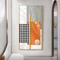 Modern light luxury entrance entrance decoration painting vertical corridor aisle end hanging painting Atmospheric high-grade living room mural
