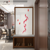 New Chinese Hyun Guan Cabinet Shoes Cabinet Integrated Screen Modern Living Room Solid Wood Fence into the apartment Allegory Partition Screen