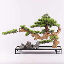 New Chinese style simple simulation welcome pine decorations Hotel lobby pine crafts sales office model room ornaments