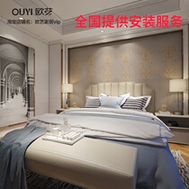 Custom American simple bedside hard bag background wall Modern bedroom soft bag background wall Light luxury TV background hard bag