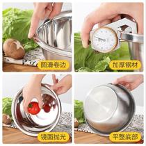 304 stainless steel food grade egg bowl printed restaurant fruit basin Deep basin Dry pot vegetable basin Mixing bowl Foot bath basin