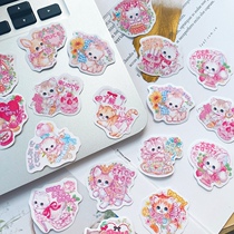 Sweetheart Buddy Hands Tent and Paper Sticker Cute Little Girl Mobile Phone Shell Stickand-Wind Creative DIY Decorative Sticker notebook sticker