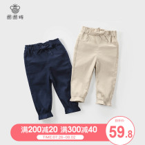 Girls  casual pants Spring and Autumn wear childrens thin pants Baby baby loose Western style pants Childrens pants