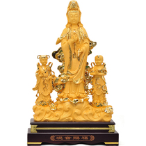 Guanyin blessed the golden boy the Jade Girl the Guanyin Bodhisattva the boys home the home Buddha statues